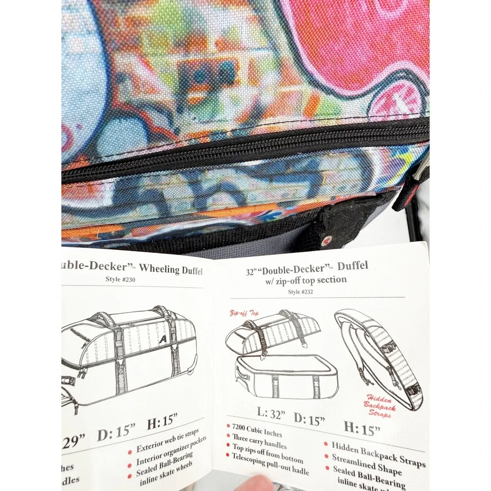 Athalon Duffel Bag Graffiti Print Style 232 NWT *read**